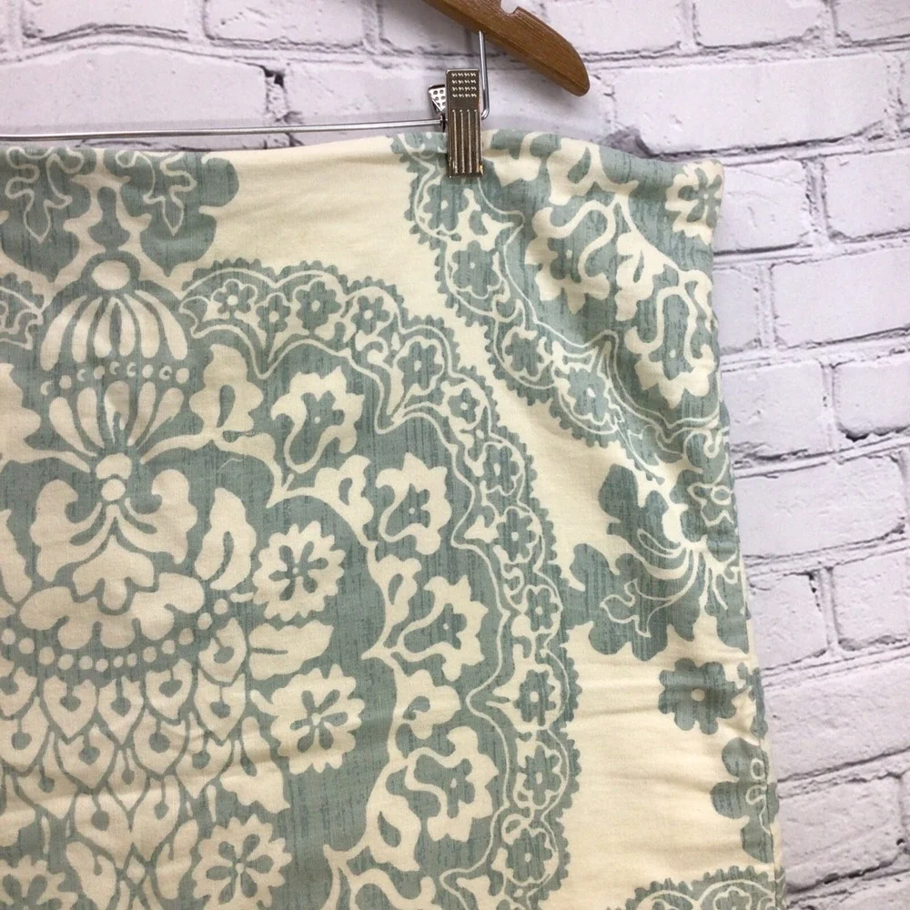 Pottery Barn‎ Pillow Sham Cover Zippered Green White 24X24